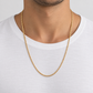 Veneziakette aus 585 Gelbgold 2,3 mm breit und 60 cm lang getragen