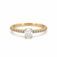 Verlobungsring aus 750 Roségold mit ovalem Diamanten und 0,40 ct Diamantbesatz