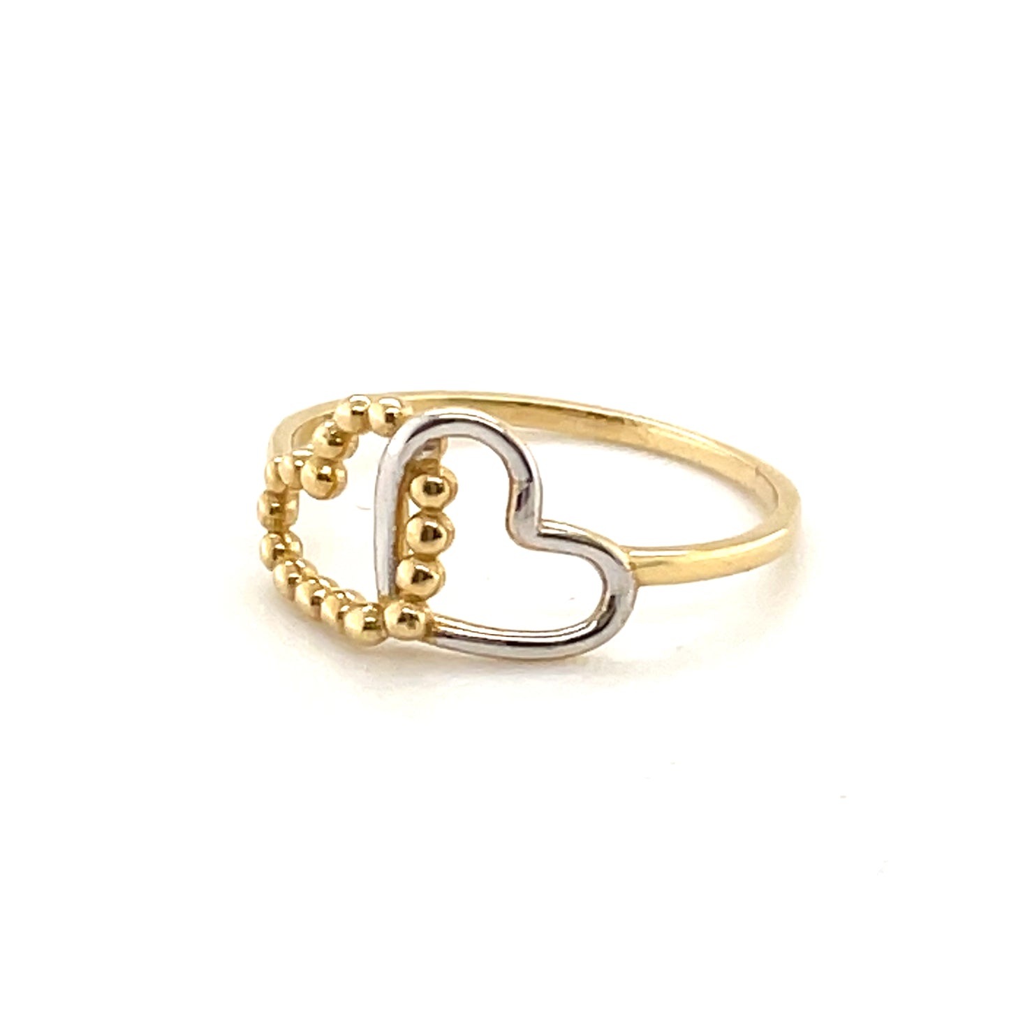 585-/Gold Ring mit Herzen