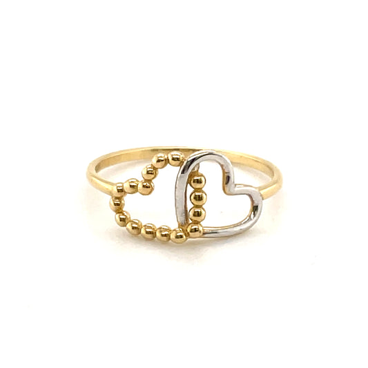 Ring 585/- Gold Herzpaar