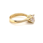 585-/Gelbgold Solitärring mit Zikonia