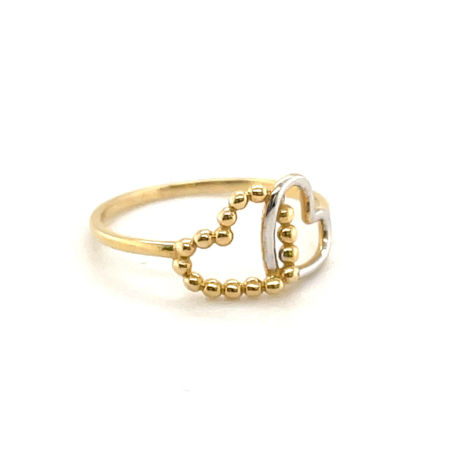 585-/Gold Ring mit Herzen