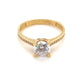 585-/Gelbgold Solitärring mit Zirkonia