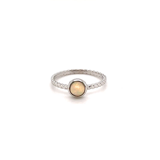 585-/Gold Geflochtener Ring mit Opalstein