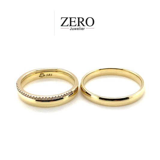 Trauringe mit Memoire Ring  585/-Gold