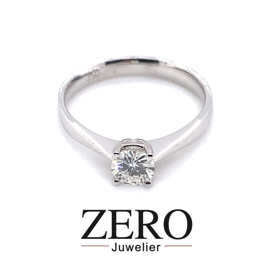 Ring 750/-Weißgold Brillant 0,39 ct