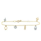 Armband 585/-Gelbgold/-Weißgold Zirkonia