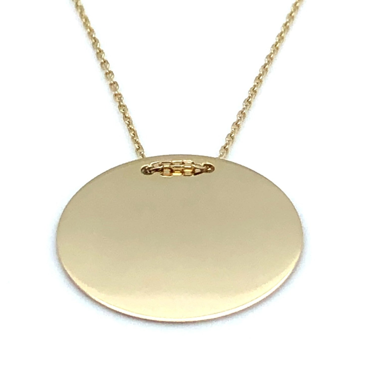 Kette 585/-Gelbgold mit Gravurplatte