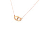 Kette 585/-Rotgold Herzen mit Brillant