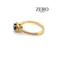 Ring 750/-Gelbgold Saphir Brillanten
