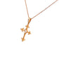 Kette 750/-Rotgold Kreuz mit Brillanten