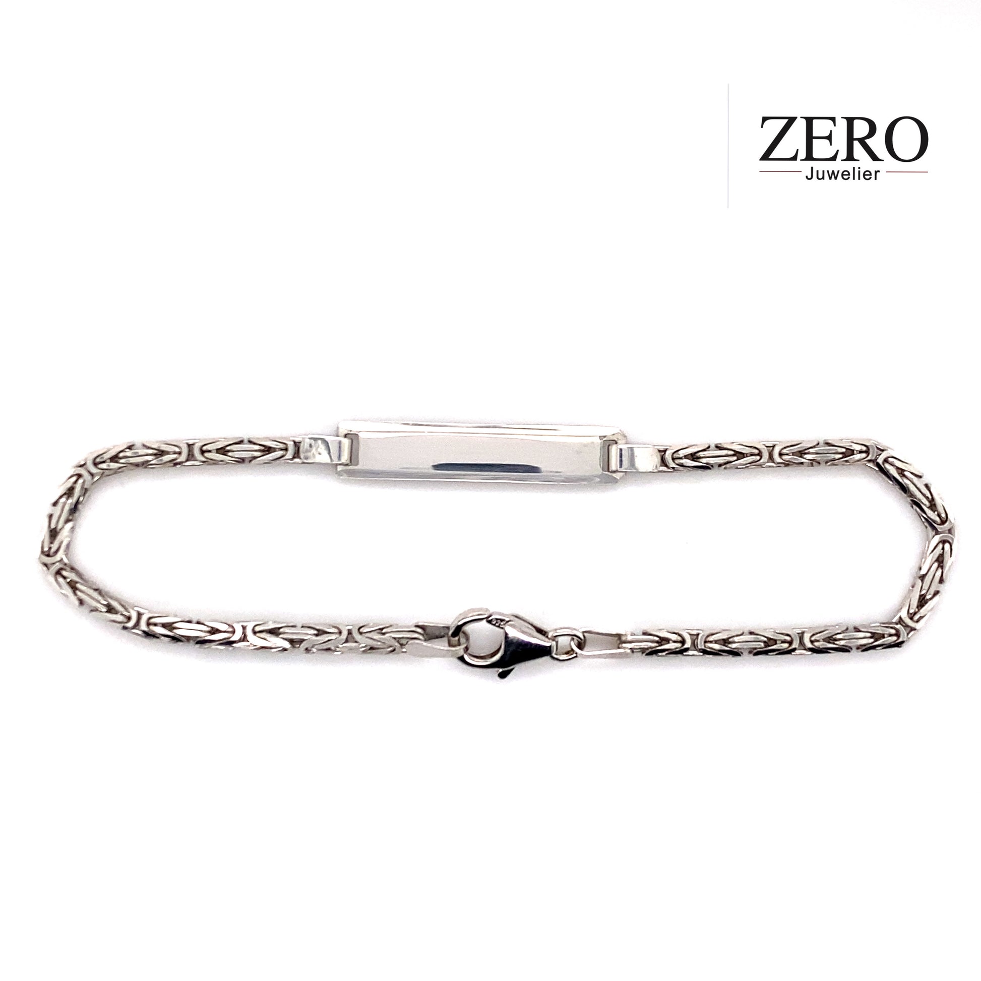 Armband Zero Königskette 925/-Silber – Meile Gravur Muster 2,5mm ID Juwelier