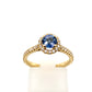 Ring 750/-Gelbgold Saphir Brillanten