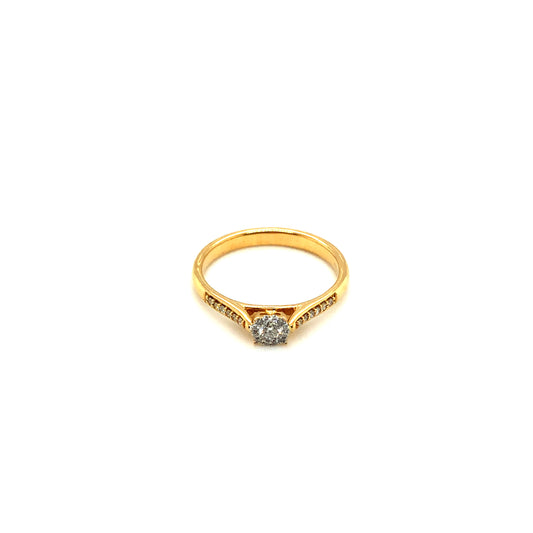 Brilliantring 750/-Gelbgold